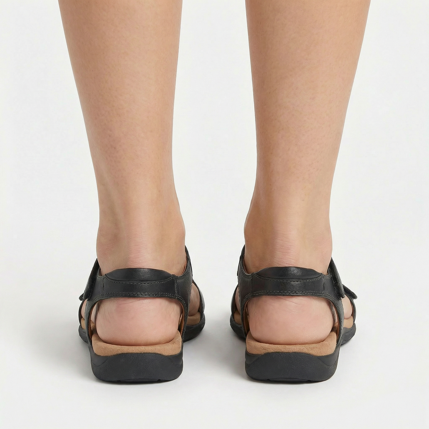 Casual Open-Toe Sandals - Cushioned Insole, Adjustable Velcro Straps, Non-Slip Sole