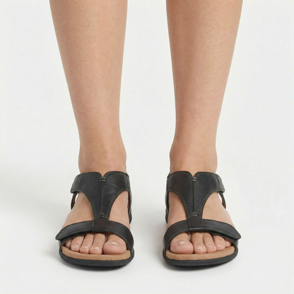 Casual Open-Toe Sandals - Cushioned Insole, Adjustable Velcro Straps, Non-Slip Sole