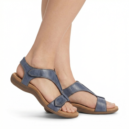 Casual Open-Toe Sandals - Cushioned Insole, Adjustable Velcro Straps, Non-Slip Sole