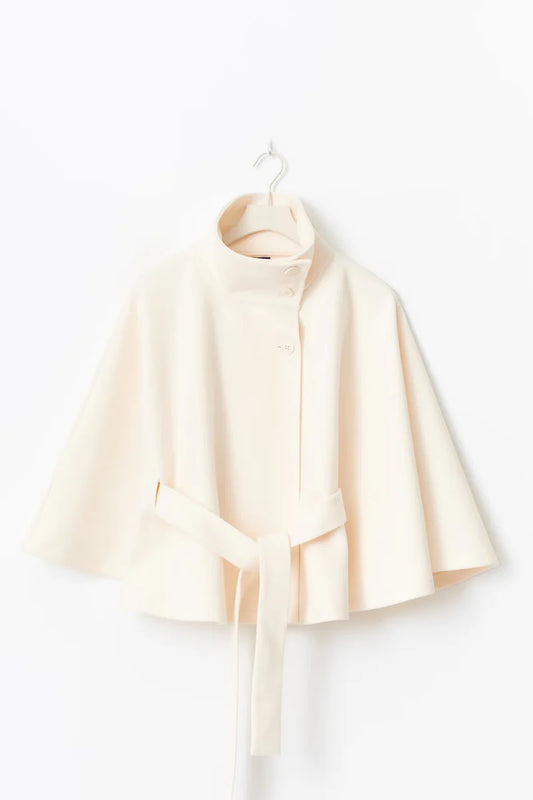 Belted High Collar Coat