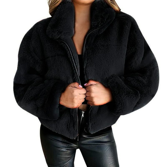 Faux Fur Zip Jacket
