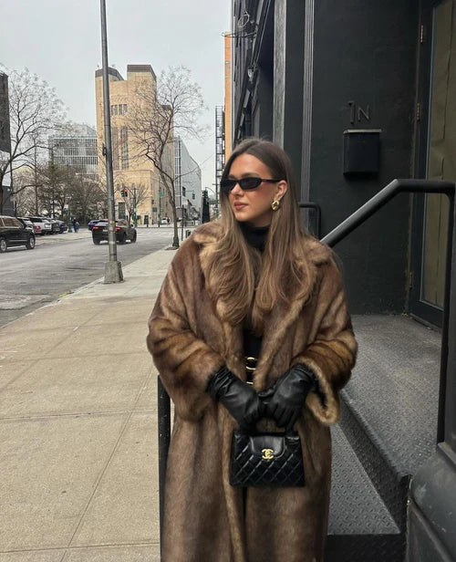 Longline Faux Fur Coat