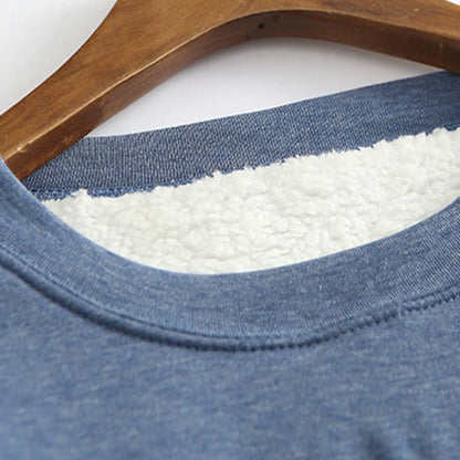 Fleece-Lined Long Sweatshirt