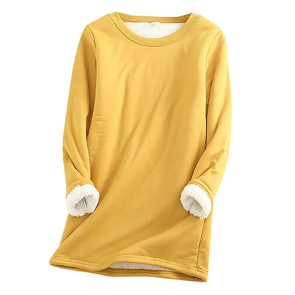 Fleece-Lined Long Sweatshirt