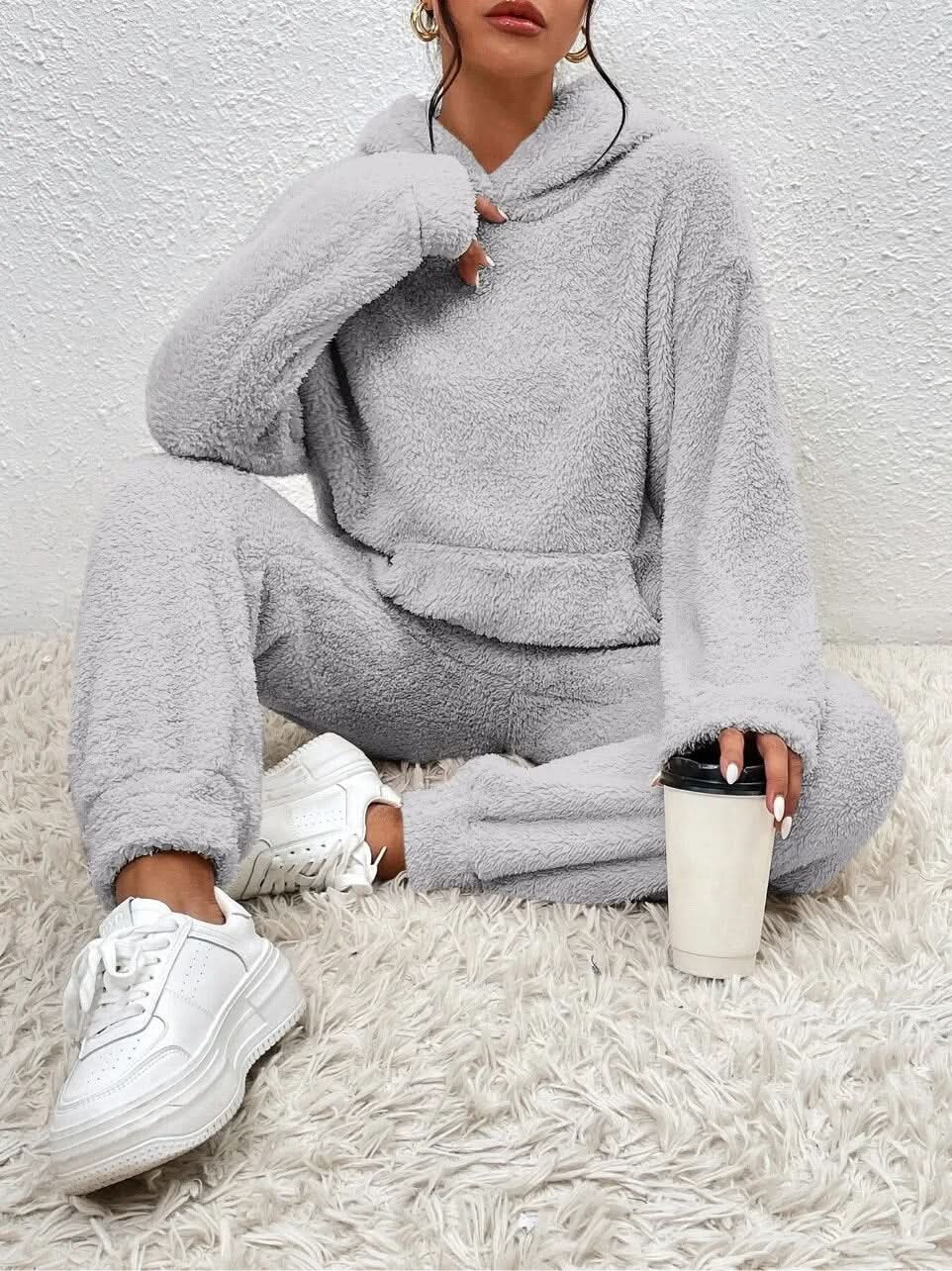 Fall Fleece Hoodie And Pants Set