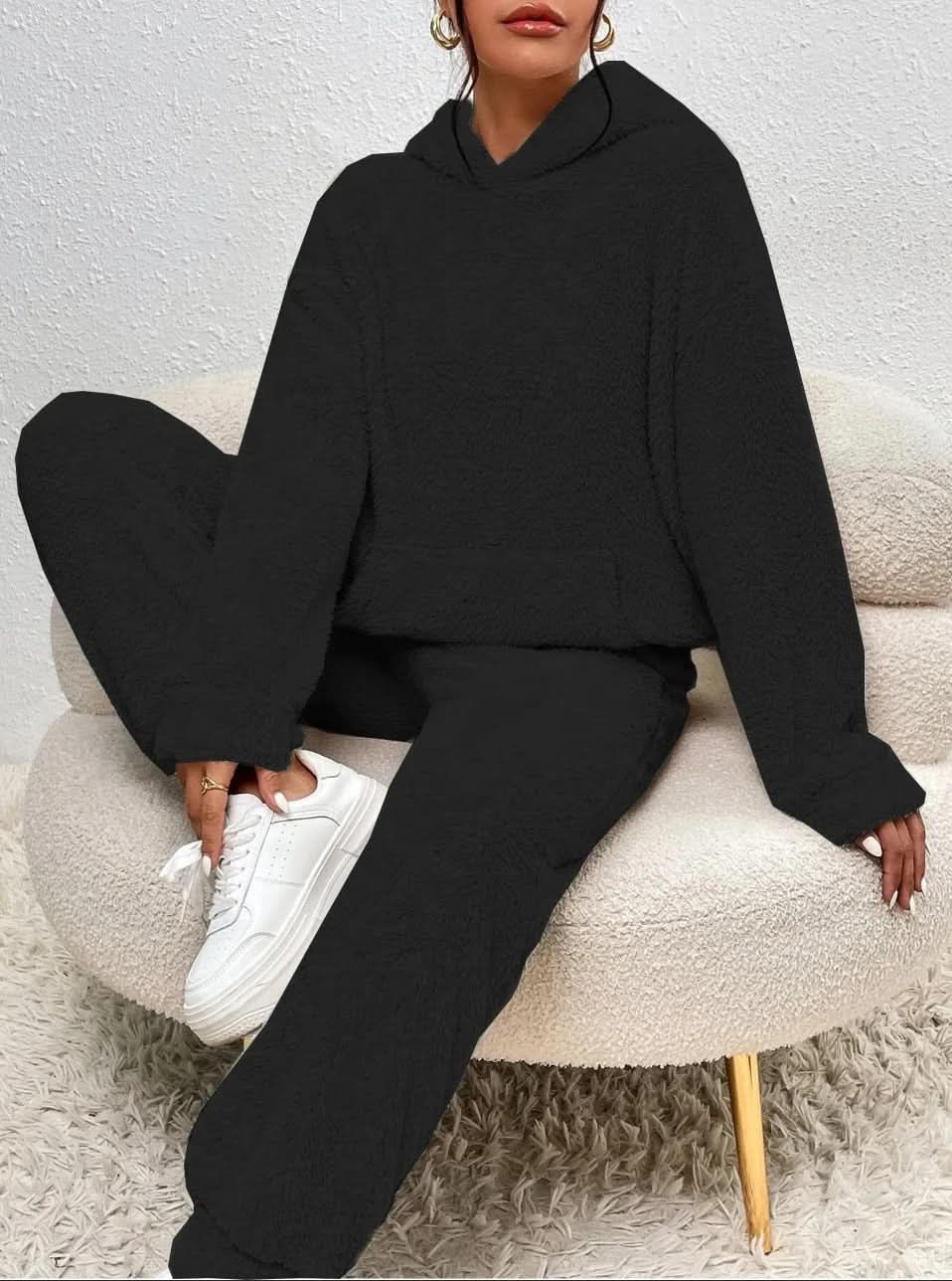 Fall Fleece Hoodie And Pants Set