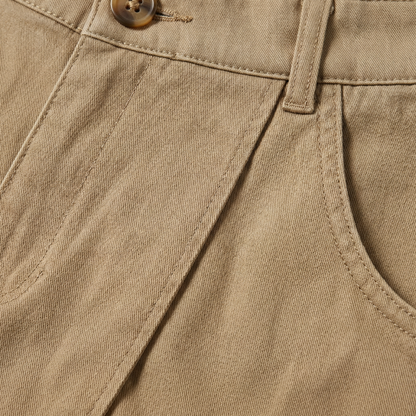 High-Waisted Tailored Shorts - Decorative Belt, Button Detail