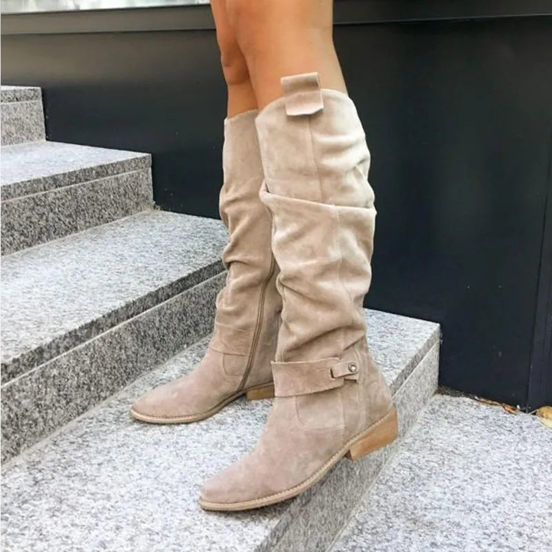 Slouchy Knee High Boots
