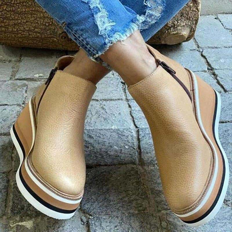 Fall Platform Zip Boots