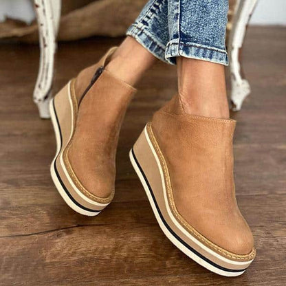 Fall Platform Zip Boots