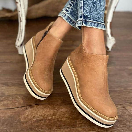 Fall Platform Zip Boots