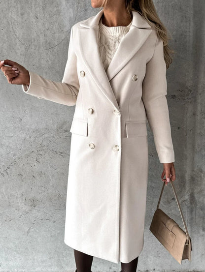 Structured Double Breasted Coat For Fall