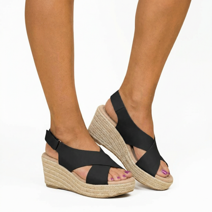 Lightweight Summer Sandals - Adjustable Strap, Open Toe, Low Heel