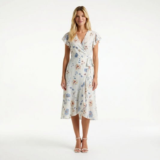 Boho Chiffon Dress - Flowy Design