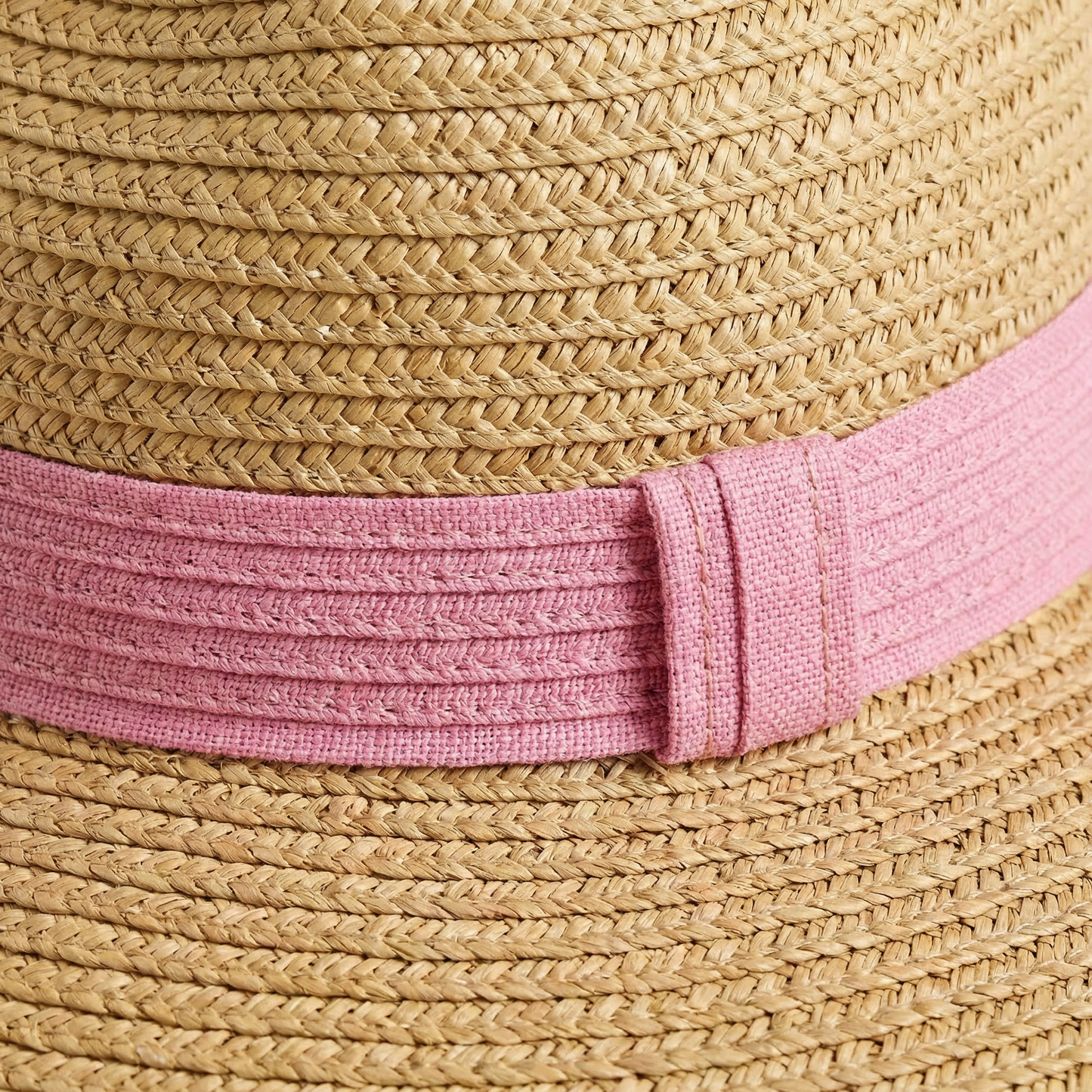 Metallic Straw Wide Brim Hat - Woven Band, Adjustable Ribbon