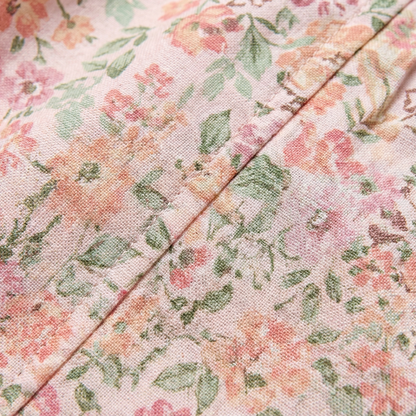 Coconut Floral Short Dress - Sweetheart Neckline, Puff Sleeve, Smocked Back