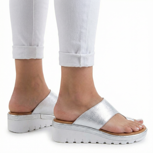Orthopedic Bunion Corrector Sandals - Toe-Ring Design, Arch Support, Cushioned Nano-Foam Sole