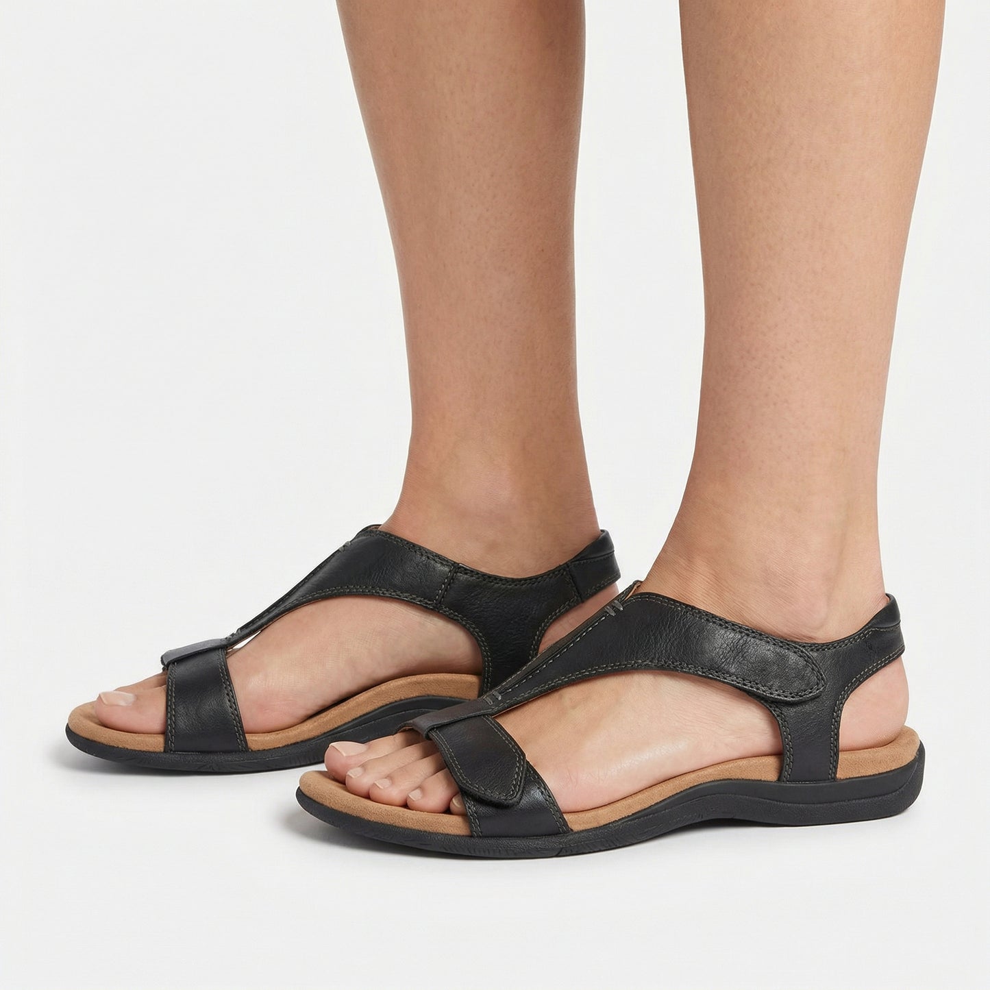 Orthopedic Support Sandals - Arch Support Footbed, Adjustable Velcro Straps, Non-Slip Sole