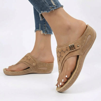 Orthopedic Support Sandals - Deep Heel Cradle, Arch Support, Shock-Absorbing Sole