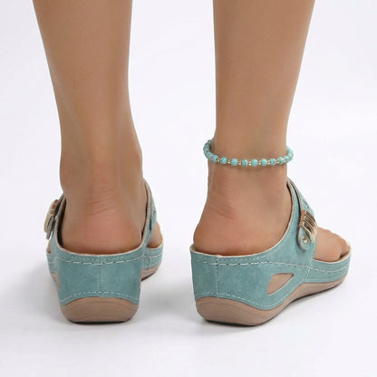 Orthopedic Support Sandals - Deep Heel Cradle, Arch Support, Shock-Absorbing Sole