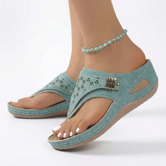 Orthopedic Support Sandals - Deep Heel Cradle, Arch Support, Shock-Absorbing Sole