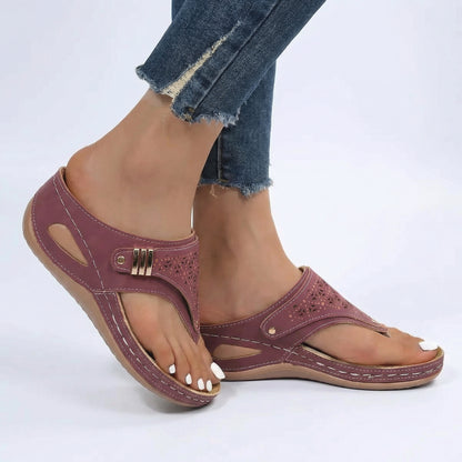 Orthopedic Support Sandals - Deep Heel Cradle, Arch Support, Shock-Absorbing Sole