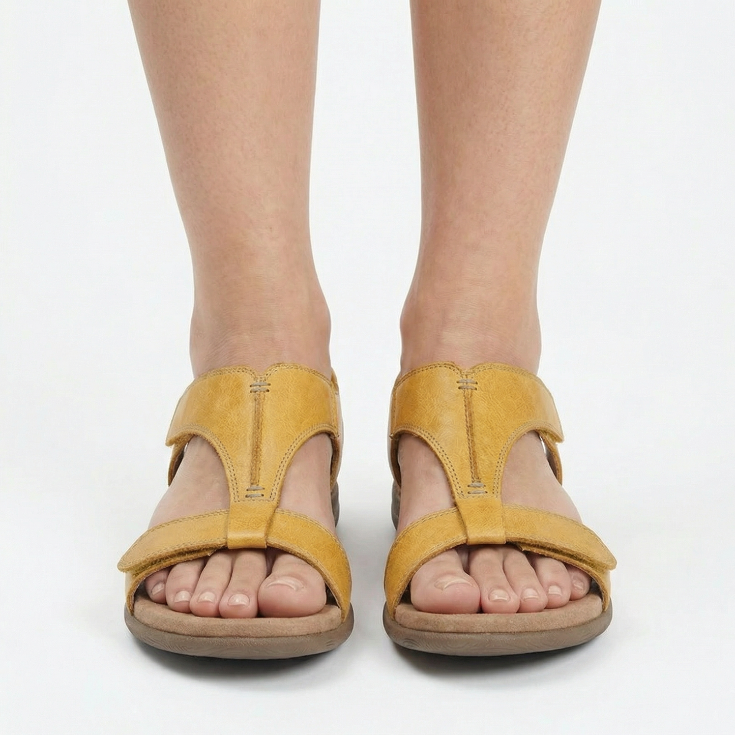 Orthopedic Support Sandals - Arch Support Footbed, Adjustable Velcro Straps, Non-Slip Sole