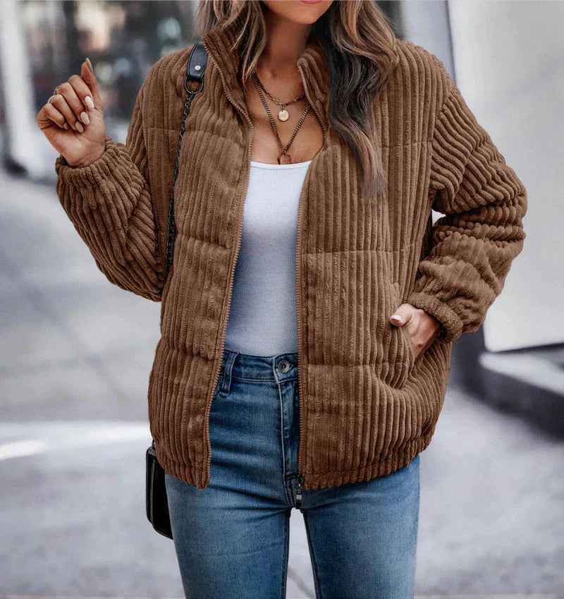 Corduroy Puffer Jacket