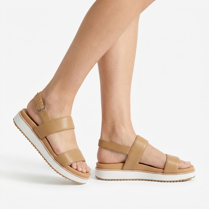 Platform Sandals - Italian Leather, Elevated Sole