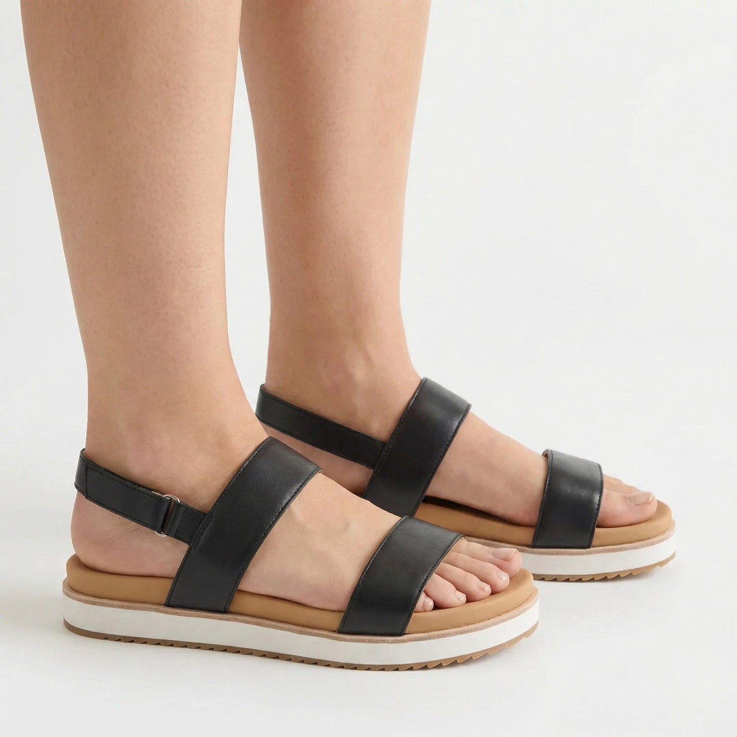 Platform Sandals - Italian Leather, Elevated Sole