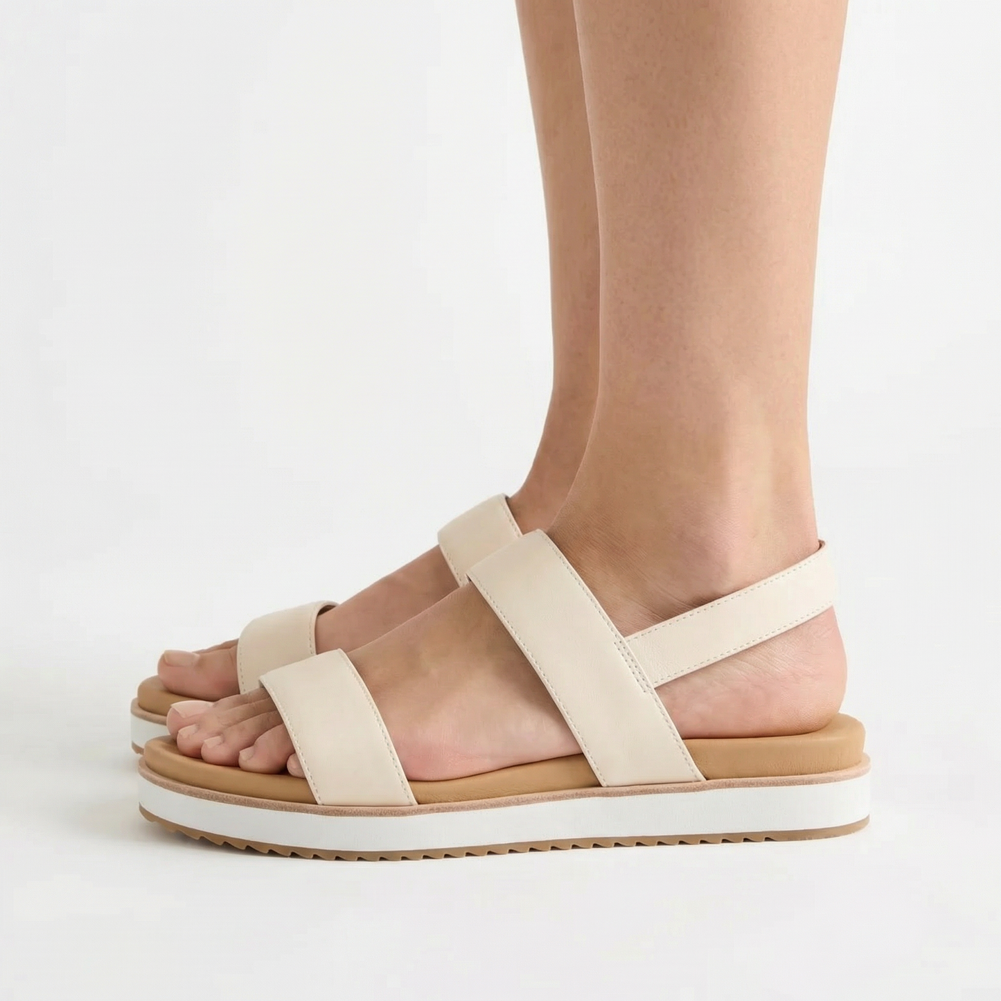Platform Sandals - Italian Leather, Elevated Sole