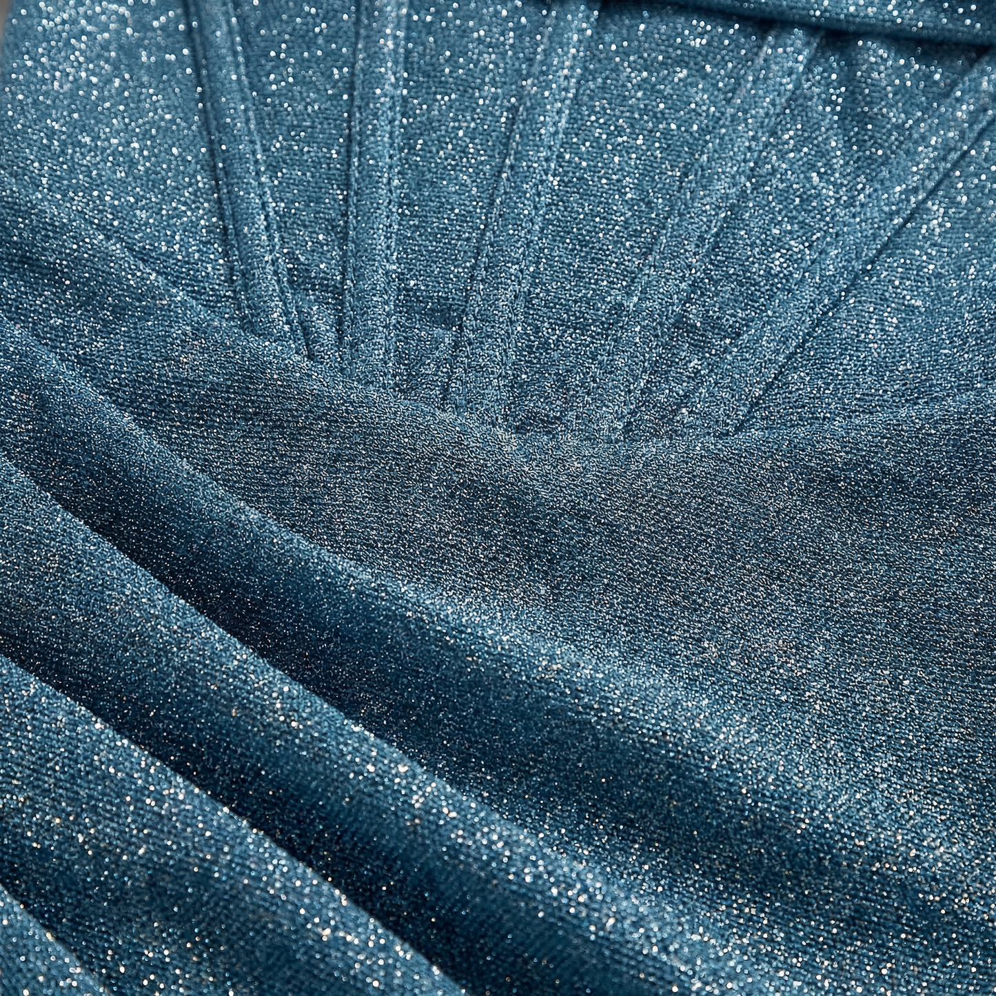 Sequin Maxi Dress - Lace Bodice, Spaghetti Straps, High Slit