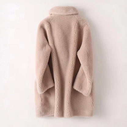 Shearling Double Breasted Coat