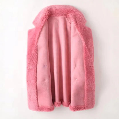 Shearling Double Breasted Coat