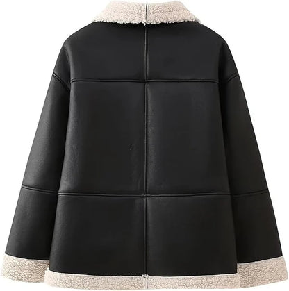 Oversized Shearling Lined Jacket