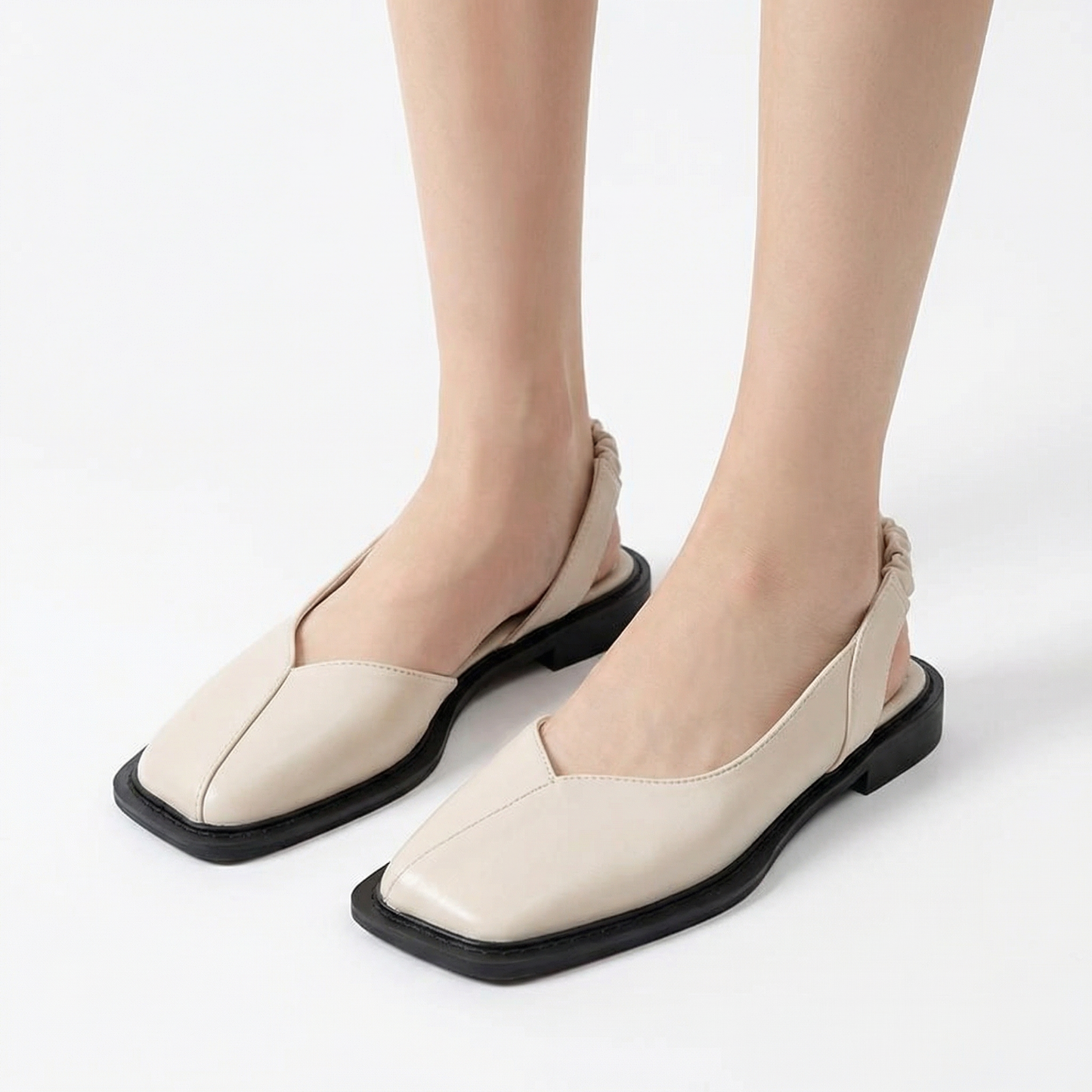 Square Toe Slingback Sandals - Flattering Fit, Secure Strap