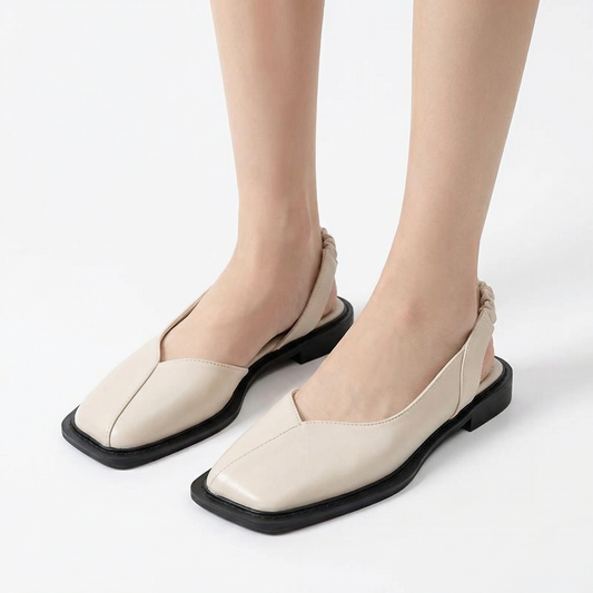 Square Toe Slingback Sandals - Flattering Fit, Secure Strap