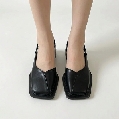 Square Toe Slingback Sandals - Flattering Fit, Secure Strap