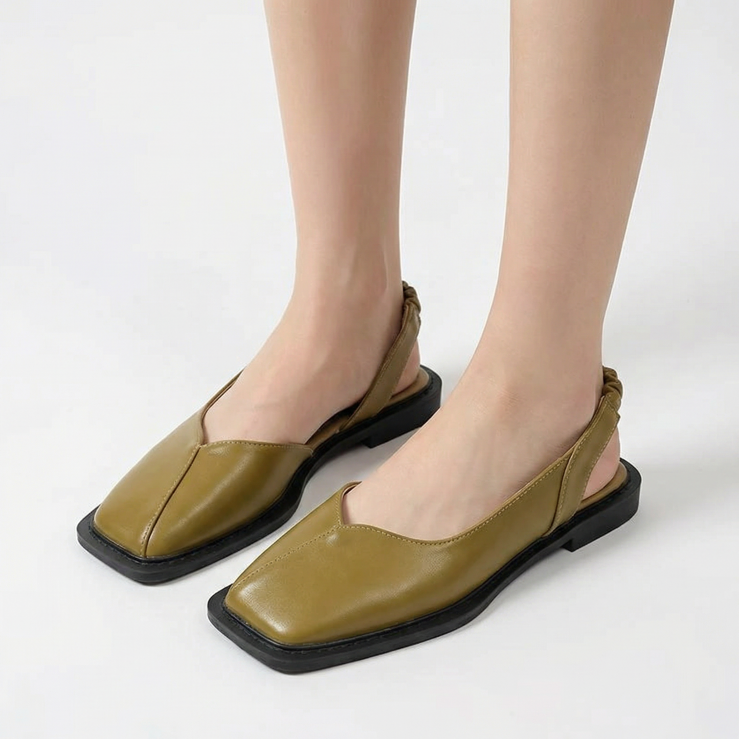 Square Toe Slingback Sandals - Flattering Fit, Secure Strap