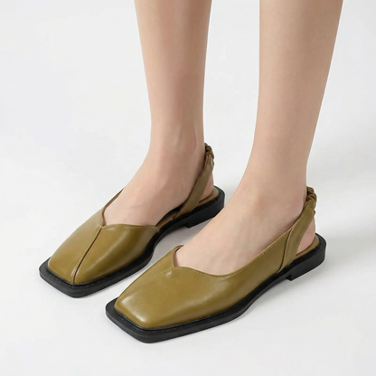 Square Toe Slingback Sandals - Flattering Fit, Secure Strap