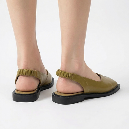 Square Toe Slingback Sandals - Flattering Fit, Secure Strap