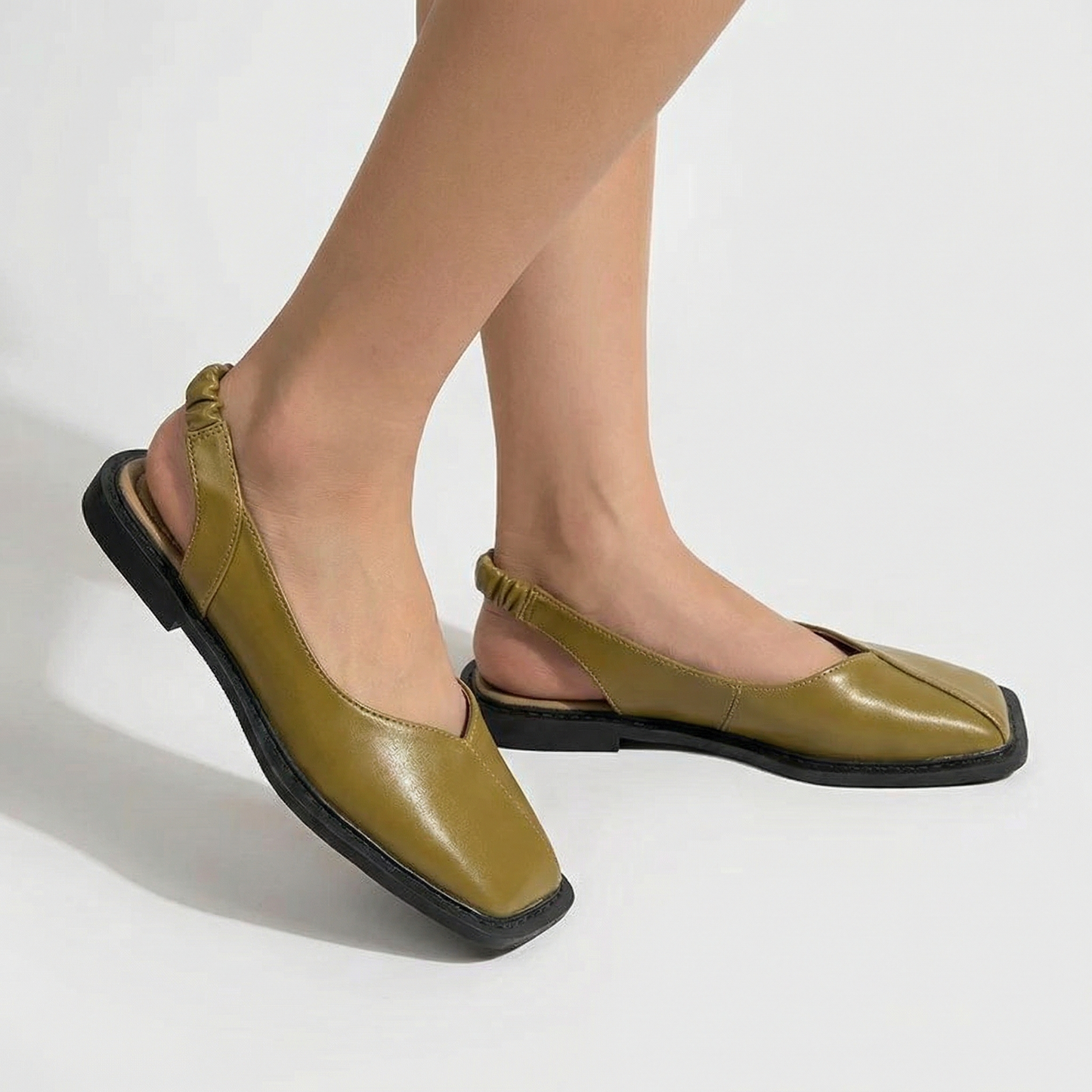 Square Toe Slingback Sandals - Flattering Fit, Secure Strap