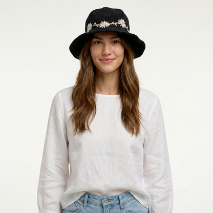 Sun Hat - Packable Cotton, UPF 35 Protection, Adjustable Wire Brim