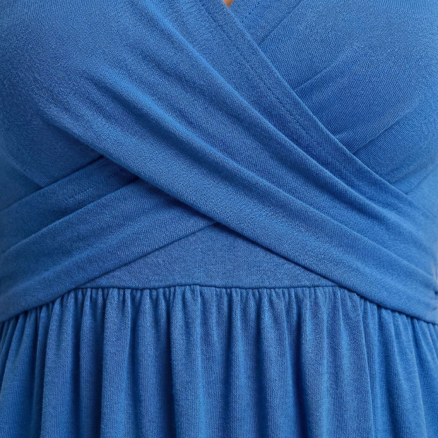 Wedding Guest Midi Dress - Wrap V-Neck, Elbow Sleeve, Side Pockets