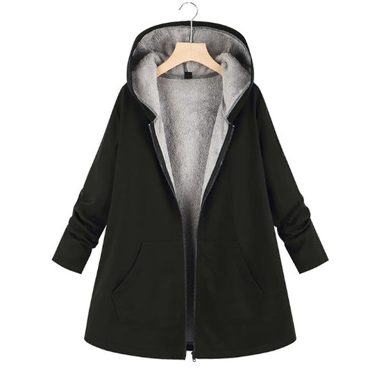 Fall Hooded Knit Coat
