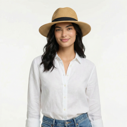 Wide Brim Sun Hat - Fedora Silhouette