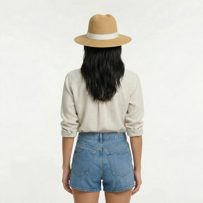 Wide Brim Sun Hat - Fedora Silhouette