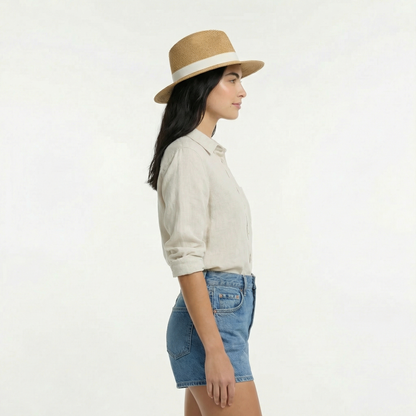 Wide Brim Sun Hat - Fedora Silhouette