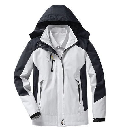 Women’s Outdoor Hooded Jacket – Adjustable Fit, Zip Closure, Pockets, Windproof