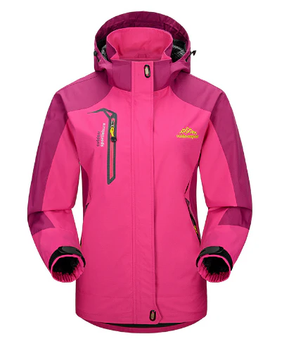 Women’s Outdoor Hooded Jacket – Adjustable Fit, Zip Closure, Pockets, Windproof